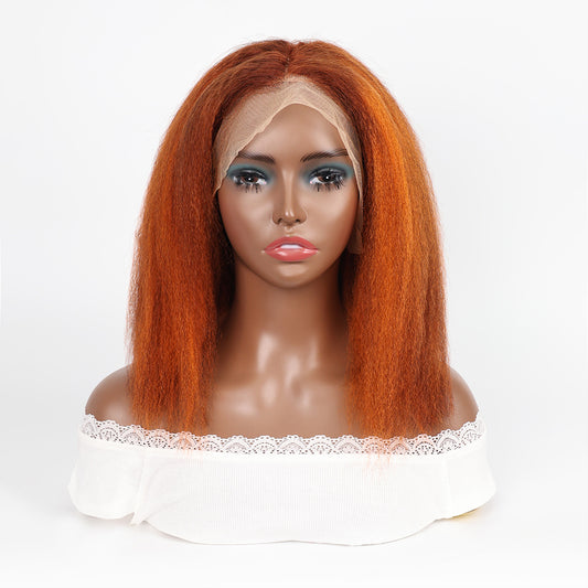 DORIMY 100% Human Hair Wigs 10-14Inch BOB short hair 180% density 13×4 Small Curly Frontal Wig For Woman