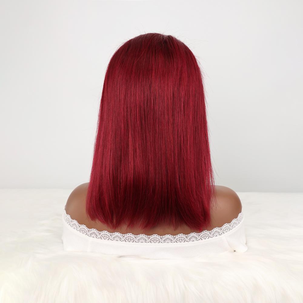 Dorimy Wig Short Highlight 4/27 180%Density Bob Wigs Colored Lace Front 100% Human Hair Wigs 13x4&13×6 Bone Straight Lace Frontal Wig For Woman