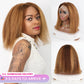 DORIMY 4/27 Burgundy Short Human Hair Wigs 13x4 Bob Kinky Straight Human Hair Wigs Transparent Lace Brazilian Remy Human Hair Wigs