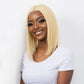 DORIMY Wig 613 Blonde Bob Hair Wig Human Hair Lace Frontal Wig Brazilian Straight Bob Wig Lace Front Human Hair Wig for Women