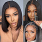 DORIMY 180% Density Natural Black Color Brazilian Straight Short Bob Wig 13X4 Lace Front Human Hair Wigs For Black Women