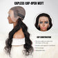 DORIMY 180% Density Natural Black Hair Color 16-34Inch Wavy Lace Frontal Wig For Woman