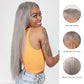 DORIMY 13x6 Silver Gray Women's Lace Wig Transparent Lace Front Human Hair Pre-Plucked Wigs