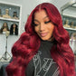 DORIMY 99j 13x6 Transparent Lace Front Wigs Human Hair Pre Plucked with Baby Hair 180 Density 16-34Inch Wavy Lace Frontal Wig For Woman