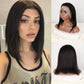 DORIMY 180% Density Natural Black Color Brazilian Straight Short Bob Wig 13X4 Lace Front Human Hair Wigs For Black Women