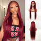 DORIMY 99j 13x6 Transparent Lace Front Wigs Human Hair Pre Plucked with Baby Hair 180 Density 16-34Inch Smooth Straight Lace Frontal Wig For Woman