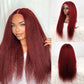 DORIMY 99J Burgundy Lace Front Wig Human Hair 16-34 Inch Small Curly 13x6 Human Hair Lace Front Wigs for Women