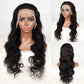 DORIMY 180% Density Natural Black Hair Color 16-34Inch Wavy Lace Frontal Wig For Woman