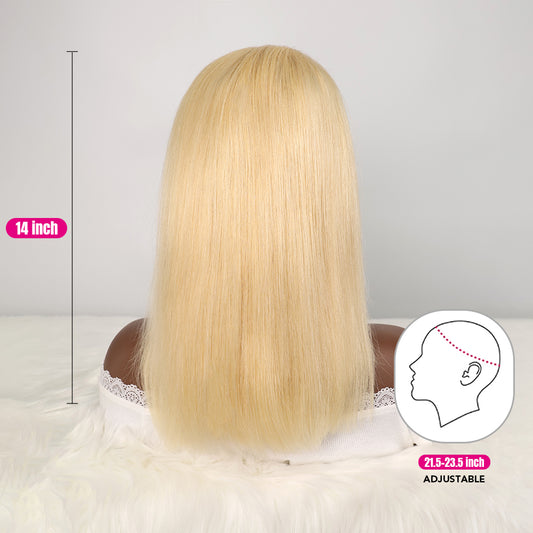 DORIMY 613 Blonde Bob Hair Wig 10-18Inch 180%Density  Bob Hair 163 Gold Lace Front 100% Human Hair Wigs 13×6 Straight Lace Frontal Wig For Woman