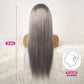 DORIMY 13x6 Silver Gray Women's Lace Wig Transparent Lace Front Human Hair Pre-Plucked Wigs