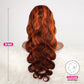 DORIMY 180 Density 4/350 Ginger Deep Wave 16-34Inch 13x6 Lace Front Wig Orange Curly Human Hair Lace Frontal Wigs Wavy Hair