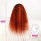 DORIMY 180 Density 350 Ginger Deep Wave 30 32 34 Inch 13x6 Lace Front Wig Orange Curly Human Hair Lace Frontal Wigs Water Wave