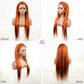 DORIMY Highlight 4/350 Bone Straight 180% 13x6 Lace Frontal Human Hair Wigs Brazilian Ginger Orange Brown Piano Colored Human Hair Wigs