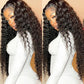 DORIMY 180% Density Natural Black Hair Color 16-34Inch Curly hair Lace Frontal Wig For Woman