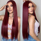 DORIMY 99j 13x6 Transparent Lace Front Wigs Human Hair Pre Plucked with Baby Hair 180 Density 16-34Inch Smooth Straight Lace Frontal Wig For Woman