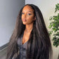 DORIMY 180% Density Natural Black Hair Color 16-34Inch Small Curly Hair Lace Frontal Wig For Woman