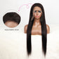 DORIMY 180% Density Natural Black Hair Color 16-40Inch 13x6 Smooth Straight Lace Frontal Wig For Woman