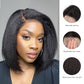 DORIMY 1B Black 13x4 Bob Straight Hair 10-14Inch 180 Density 100% Human Hair Wigs Small Curly hair Lace Frontal Wig For Woman