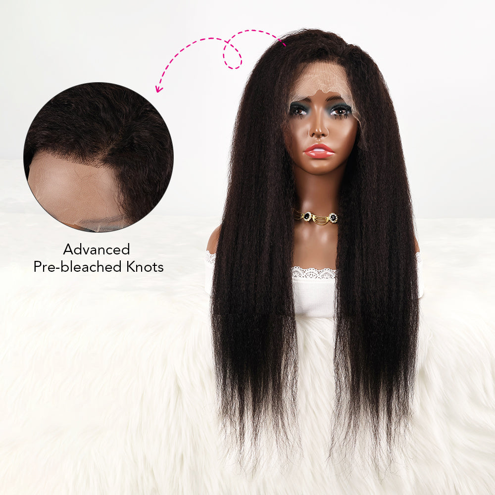 DORIMY 180% Density Natural Black Hair Color 16-34Inch Small Curly Hair Lace Frontal Wig For Woman