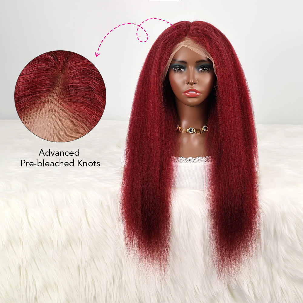 DORIMY 99J Burgundy Lace Front Wig Human Hair 16-34 Inch Small Curly 13x6 Human Hair Lace Front Wigs for Women