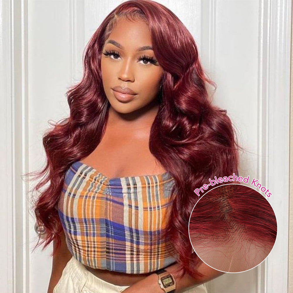 DORIMY 99j 13x6 Transparent Lace Front Wigs Human Hair Pre Plucked with Baby Hair 180 Density 16-34Inch Wavy Lace Frontal Wig For Woman