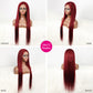 DORIMY 99j 13x6 Transparent Lace Front Wigs Human Hair Pre Plucked with Baby Hair 180 Density 16-34Inch Smooth Straight Lace Frontal Wig For Woman