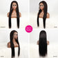 DORIMY 180% Density Natural Black Hair Color 16-40Inch 13x6 Smooth Straight Lace Frontal Wig For Woman