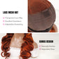 DORIMY 180 Density 4/350 Ginger Deep Wave 16-34Inch 13x6 Lace Front Wig Orange Curly Human Hair Lace Frontal Wigs Wavy Hair