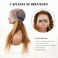 DORIMY 16-34Inch Highlight Curly 13x6 Lace Front Wig 4/27 Brown Colored Deep Wave Transpare Lace Frontal Human Hair Wigs