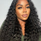 DORIMY 180% Density Natural Black Hair Color 16-34Inch Curly hair Lace Frontal Wig For Woman