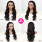 DORIMY 180% Density Natural Black Hair Color 16-34Inch Wavy Lace Frontal Wig For Woman