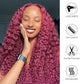 DORIMY Red Wig 99J Lace Front Wig 13X6 Curly Human Hair Wigs Colored Deep Wave 100% Human Hair Wig For Women