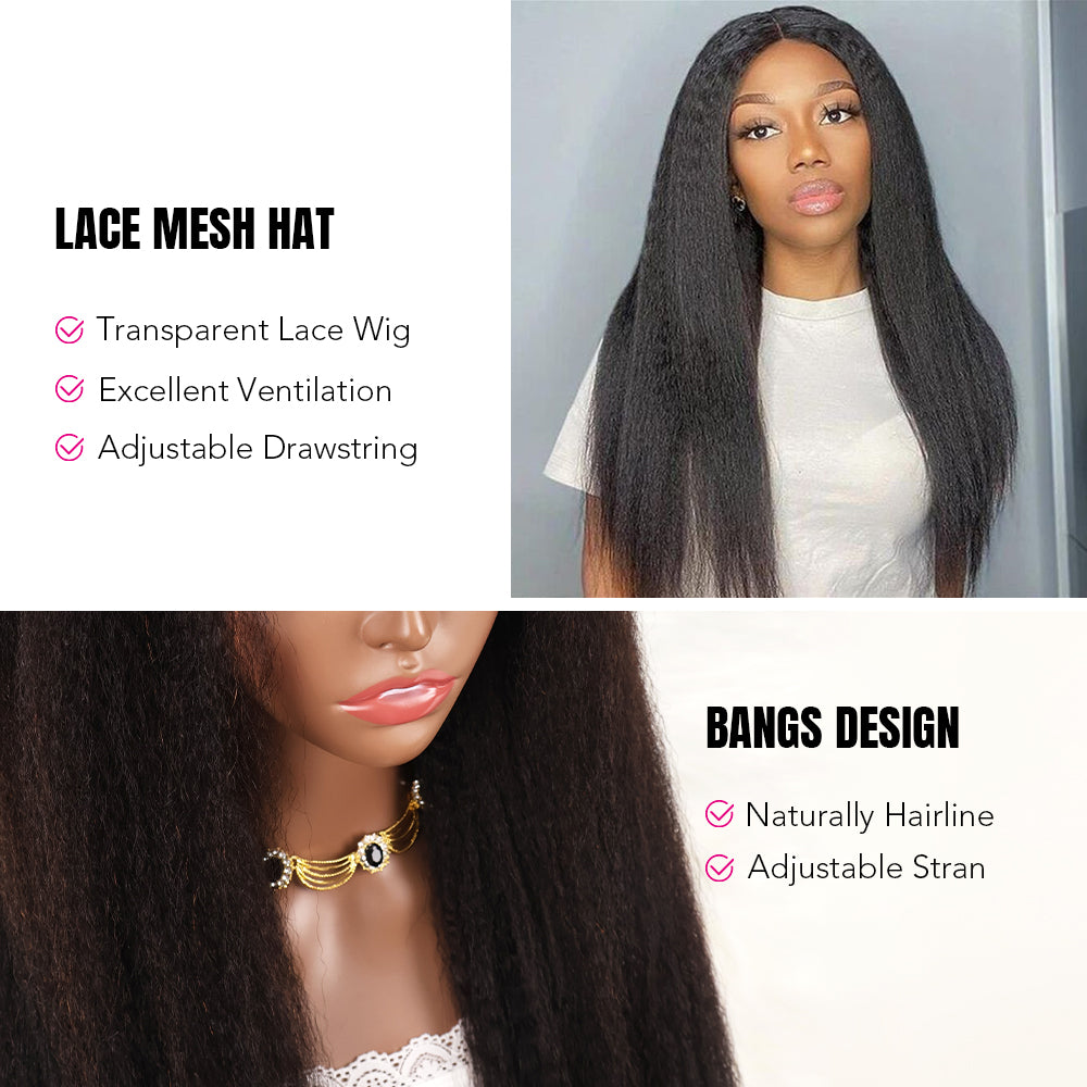 DORIMY 180% Density Natural Black Hair Color 16-34Inch Small Curly Hair Lace Frontal Wig For Woman