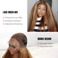 DORIMY 4/27 Kinky Straight 13x6 Lace Frontal Human Hair Wigs For Women Blonde Brown Piano Color Wig