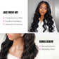 DORIMY 180% Density Natural Black Hair Color 16-34Inch Wavy Lace Frontal Wig For Woman