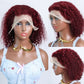 DORIMY 99J Burgundy Short Human Hair Wigs 10-14Inch 180%Density short hair Lace Front 100% Human Hair Wigs 13×4 Curly Lace Frontal Wig For Woman