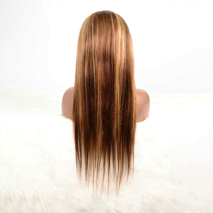 DORIMY Highlight Wig 4/27 180%Density Long hair 16-34Inch Brown Lace Front 100% Human Hair Wigs 13×6 Straight hair Lace Frontal Wig For Woman
