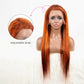 DORIMY Highlight 4/350 Bone Straight 180% 13x6 Lace Frontal Human Hair Wigs Brazilian Ginger Orange Brown Piano Colored Human Hair Wigs