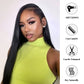 DORIMY 180% Density Natural Black Hair Color 16-40Inch 13x6 Smooth Straight Lace Frontal Wig For Woman