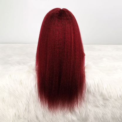 DORIMY 99J Burgundy Lace Front Wig Human Hair 16-34 Inch Small Curly 13x6 Human Hair Lace Front Wigs for Women